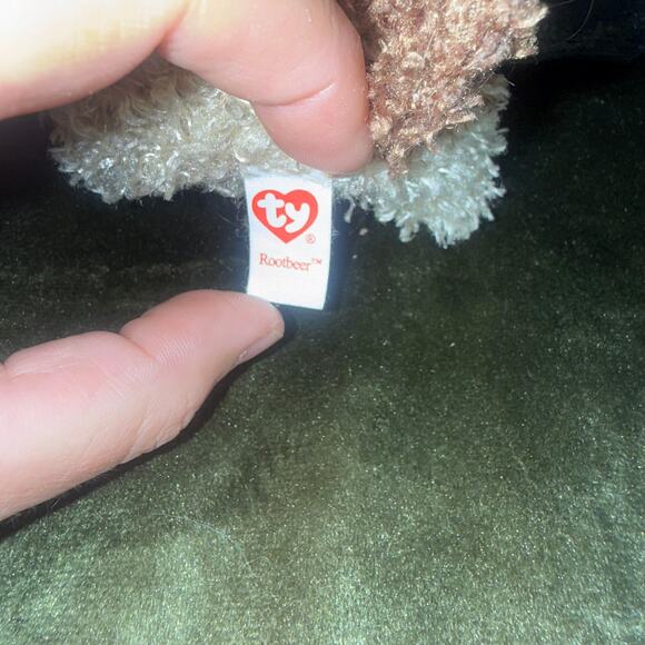 Ty Beanie Boo Rootbeer Dog 6” Plush – Brown Cream Glitter Eyes – EUC NWOT - Picture 4 of 4